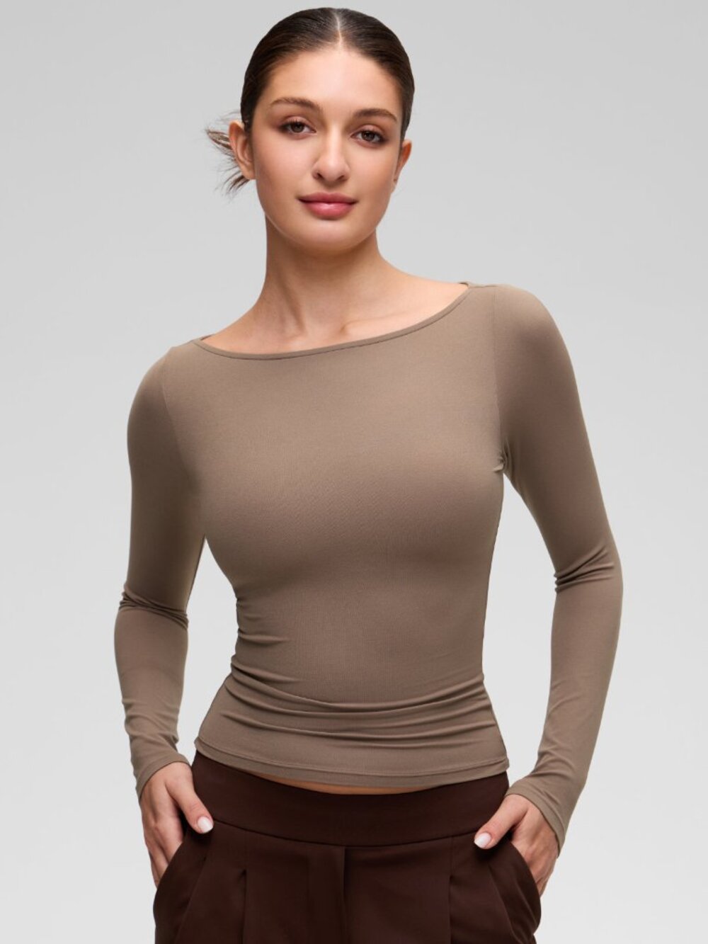 Softembrace Boat Neck Long Sleeve